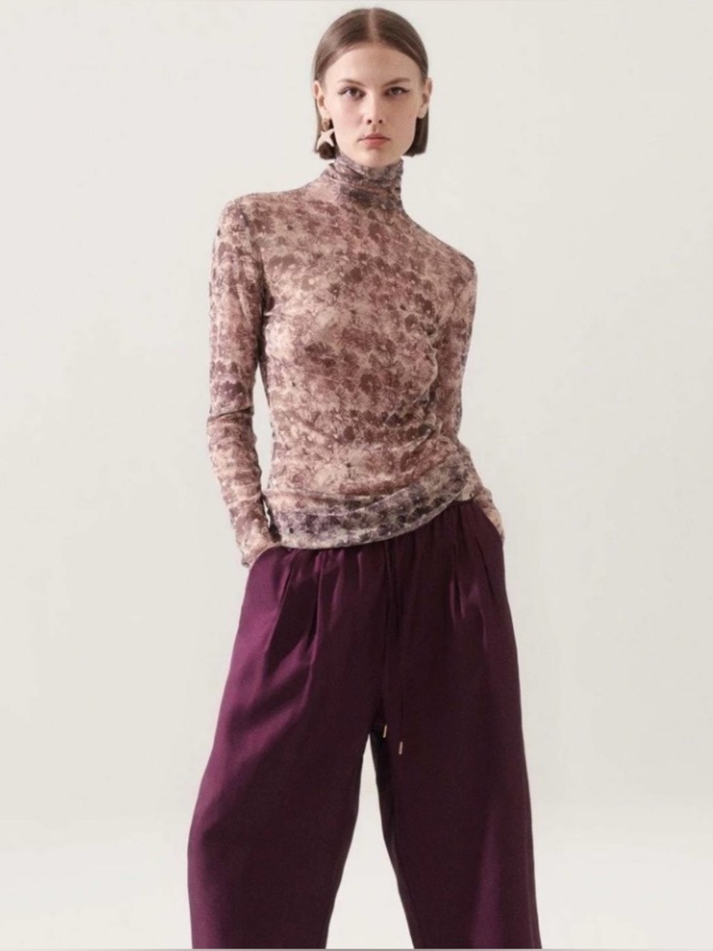 Silk Laundry 100% Silk Sheer Top - Size S
